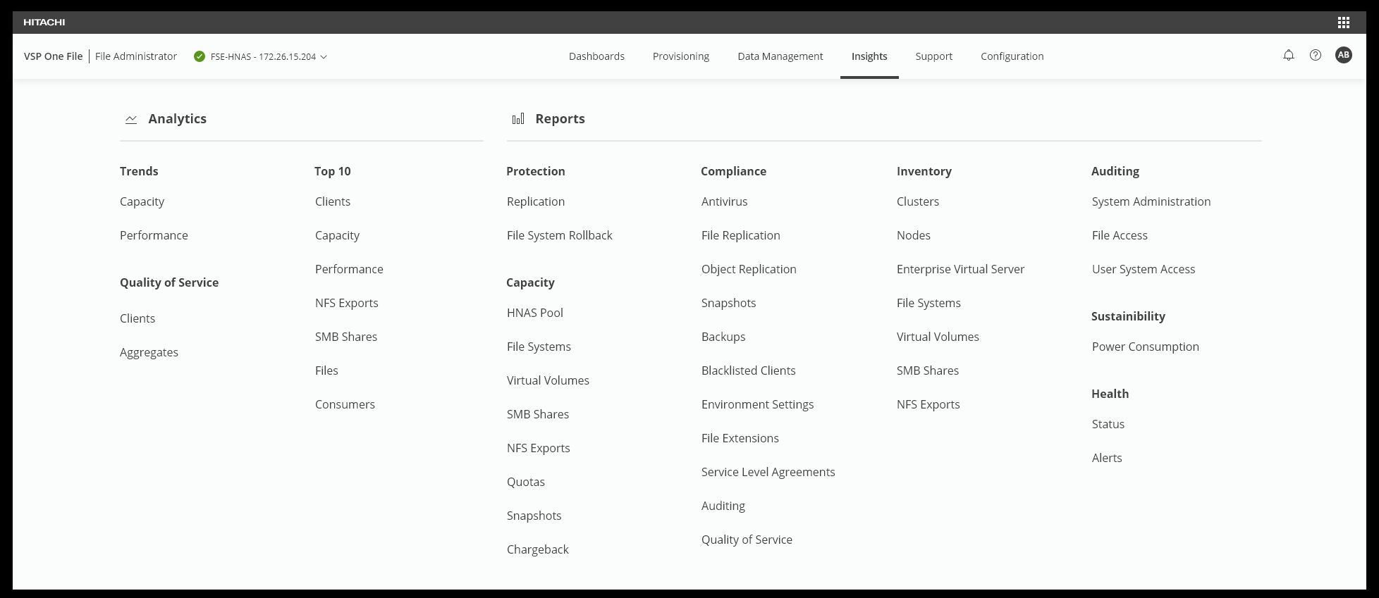 Header megamenu dropdown