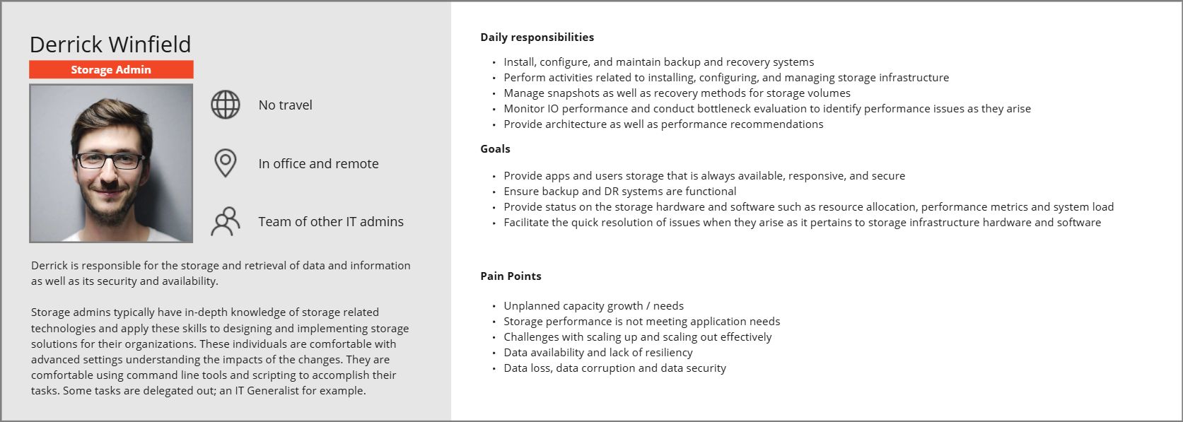 Storage Admin persona